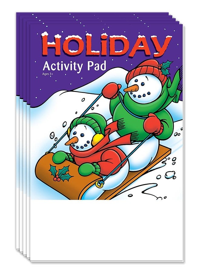ZOCO - Holiday - Mini Activity Pads (50 Bulk Pack Without Crayons) - Christmas Party Favors, Goodie Bag Stuffers, Coloring, Games, Mazes, Word Search, Puzzles, Activities for Kids - Image 1